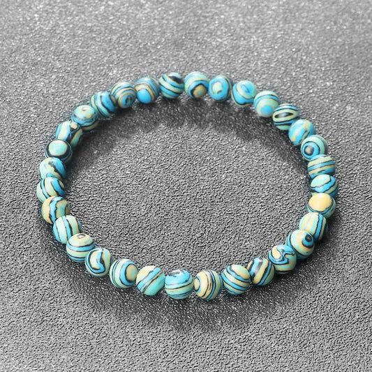Daphne - Blauer Malachit Naturstein Armbänder